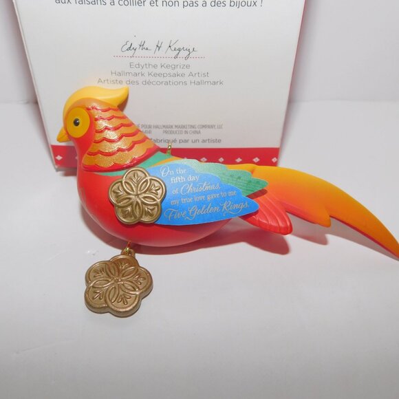 Hallmark Keepsake Christmas Ornament #5 FIVE GOLDEN RINGS 5th in Series 2015 - Picture 6 of 9